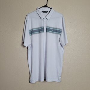 Travis Mathew White Golf Polo Shirt ink Mark On Collar Sz XXL